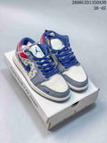 Air Jordan 1 Low Grey Red Blue Sneakers 2606GXD1350A30