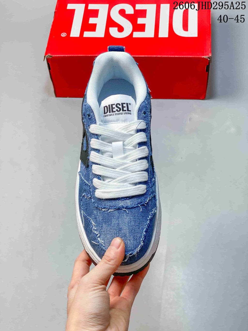 Diesel S-Ukyo V2 Low-Top Sneakers in Blue Denim