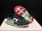 On Cloudmonster 2 Running Shoes, Black and Mint Green