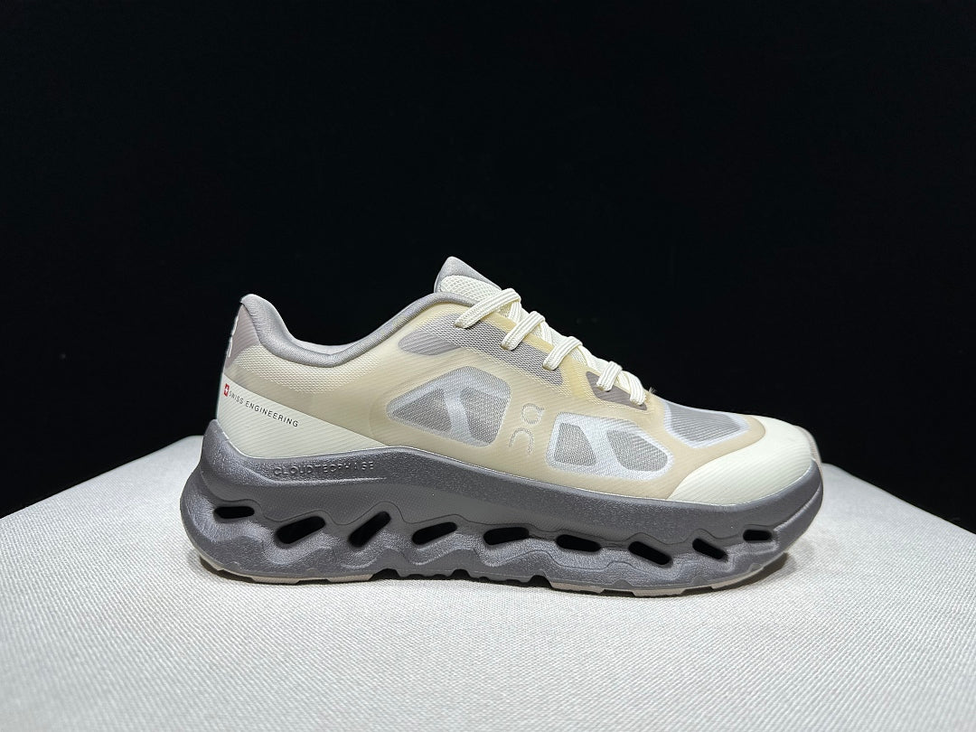 On Cloudtilt Remix Sneakers in White and Pebble