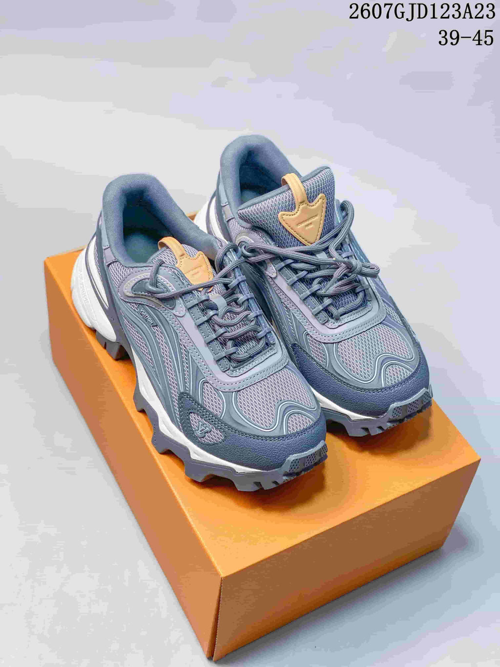 Louis Vuitton Summit Leather and Mesh Chunky Sneakers