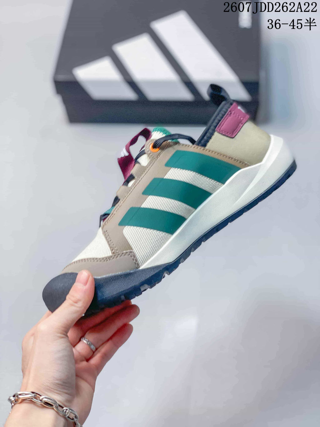 adidas Daroga Cordura Terrex Hiking Shoes Beige Green