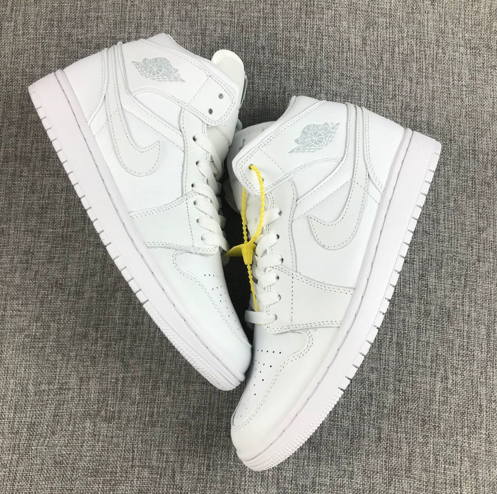 Air Jordan 1 Mid White Sneakers