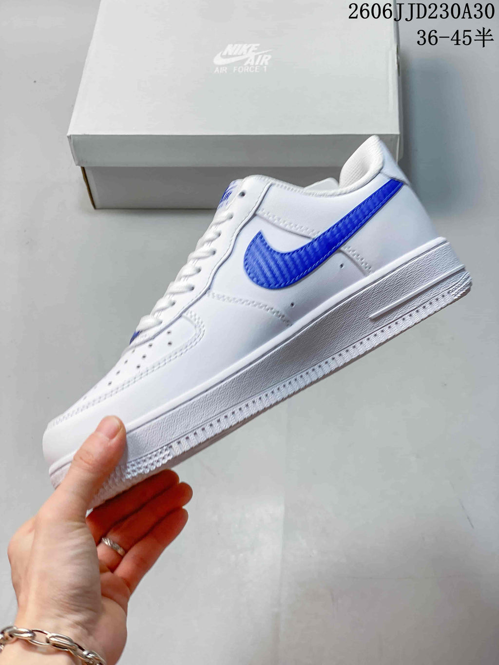 Nike Air Force 1 ’07 Low White and Blue Sneakers