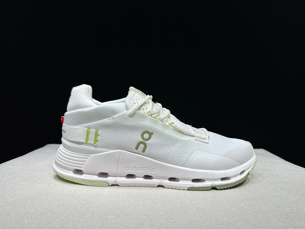 On Cloudnova 2 Sneakers in White and Sage