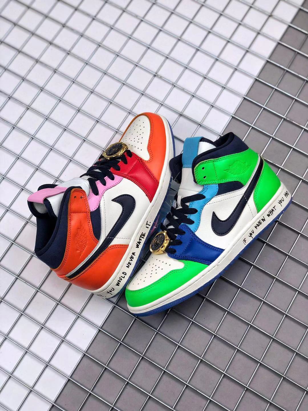 Melody Ehsani x Air Jordan 1 Mid Multicolor Sneakers