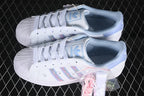 adidas Superstar II JR1332 White Sneakers with Pastel Stripes