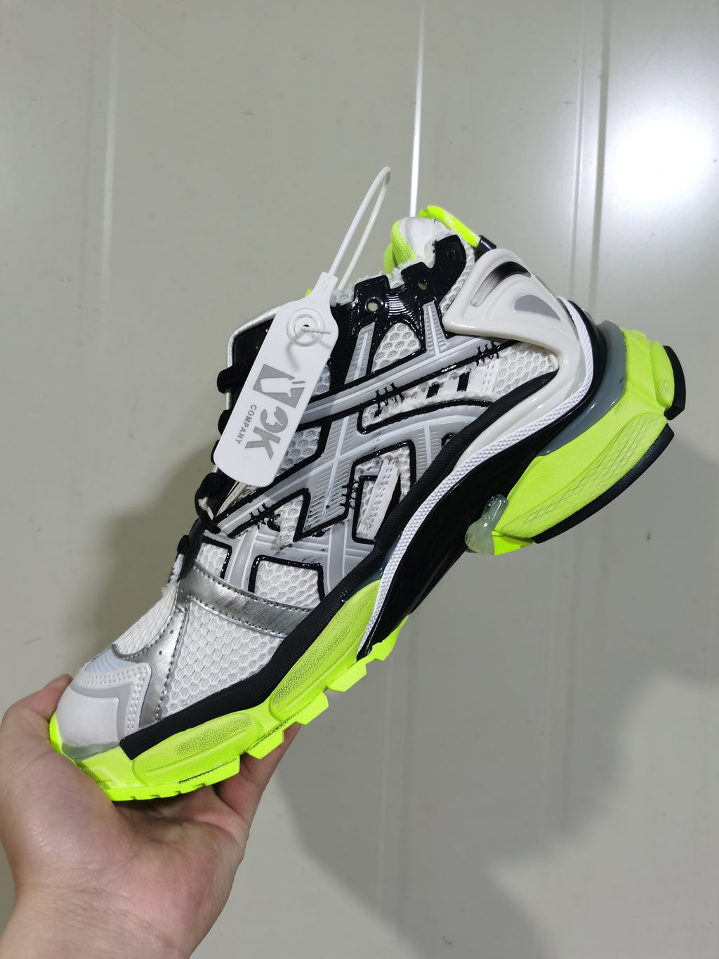 Balenciaga Runner Sneakers White Black Neon Yellow 1093