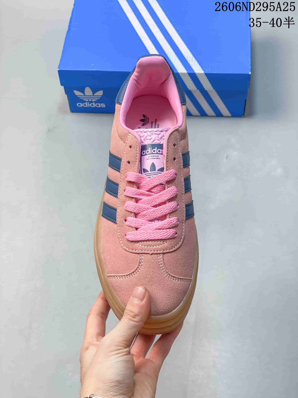Adidas Originals Gazelle Bold W Pink Navy Gum Sneakers