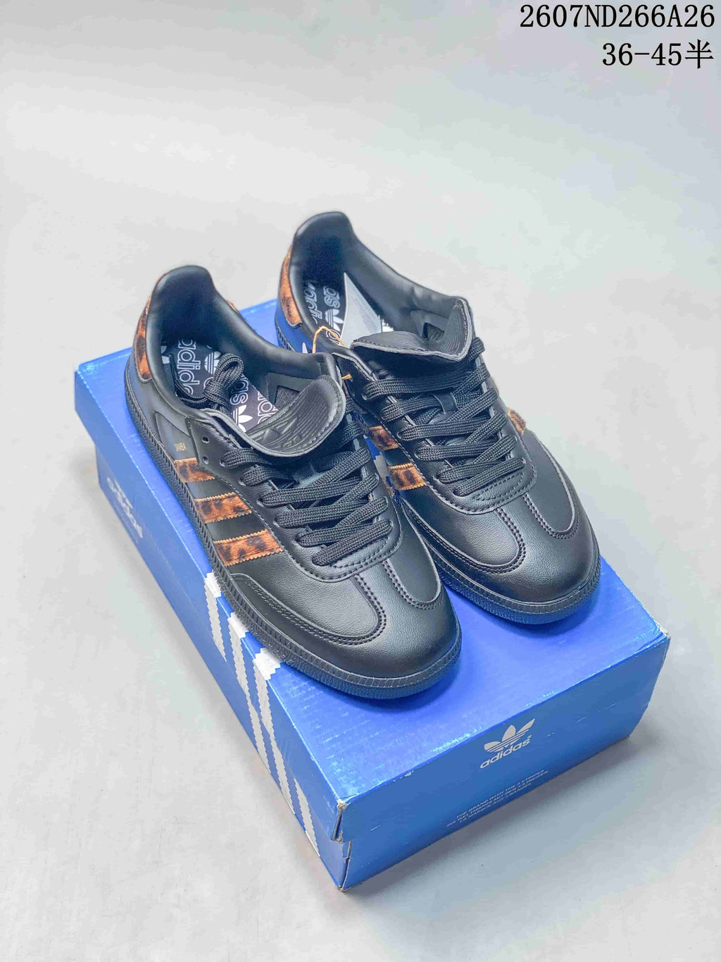 adidas Originals Samba OG Black Sneakers with Patterned Stripes