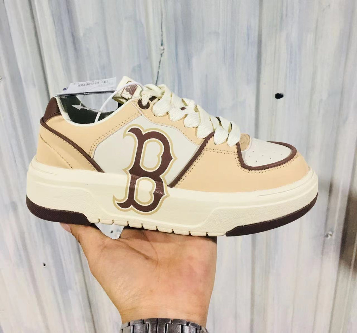 MLB Second-Generation Light Coffee Sneakers
