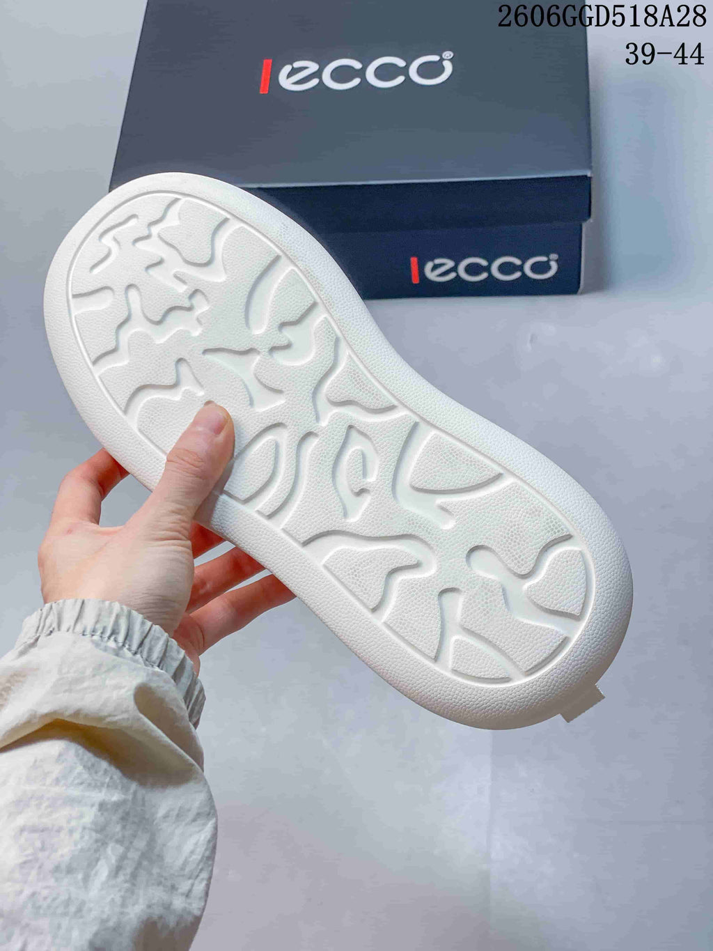 ECCO White Mesh Panel Platform Sneakers 518A28
