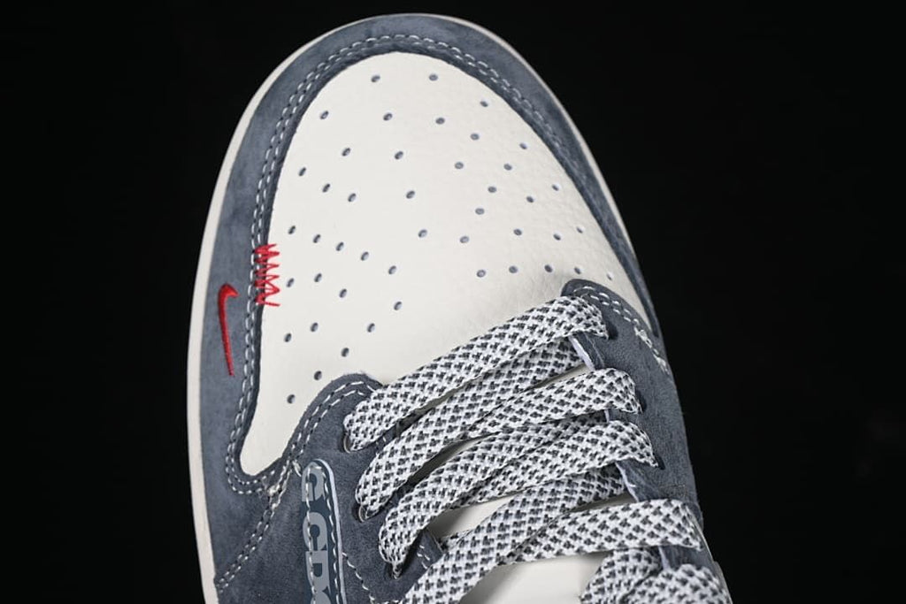 Jordan 1 Low OG SP Low-Top Sneakers in Grey, White and Red
