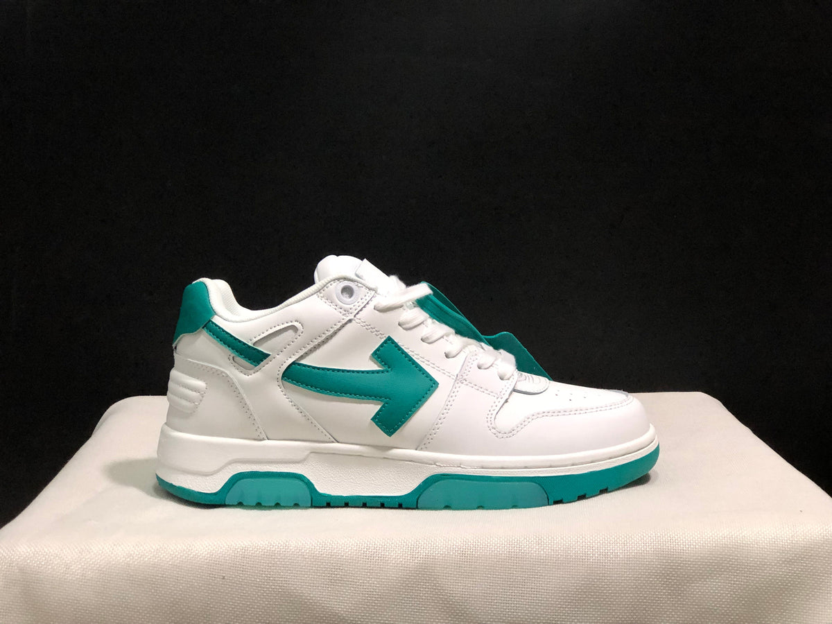 OFF-WHITE Out Of Office Low-Top Sneakers White Teal