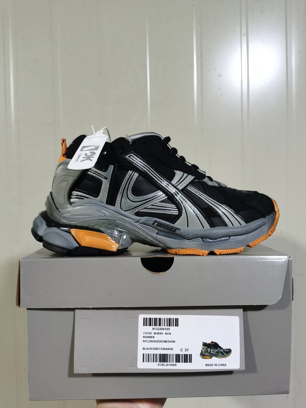 Balenciaga Runner Sneakers Black Grey Orange 4018