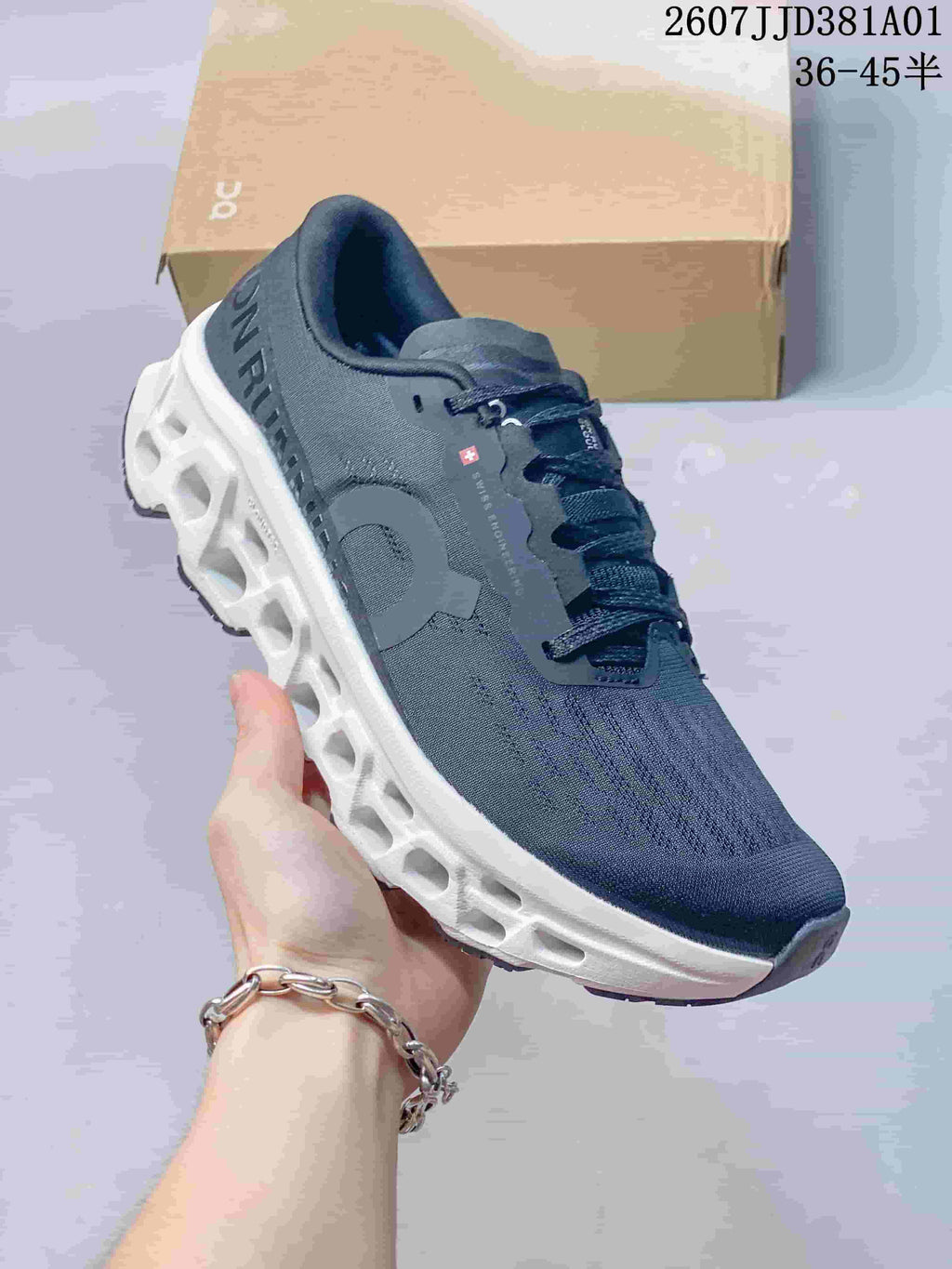 On Cloudmonster 3 LightSpray Running Shoes in Dark Navy