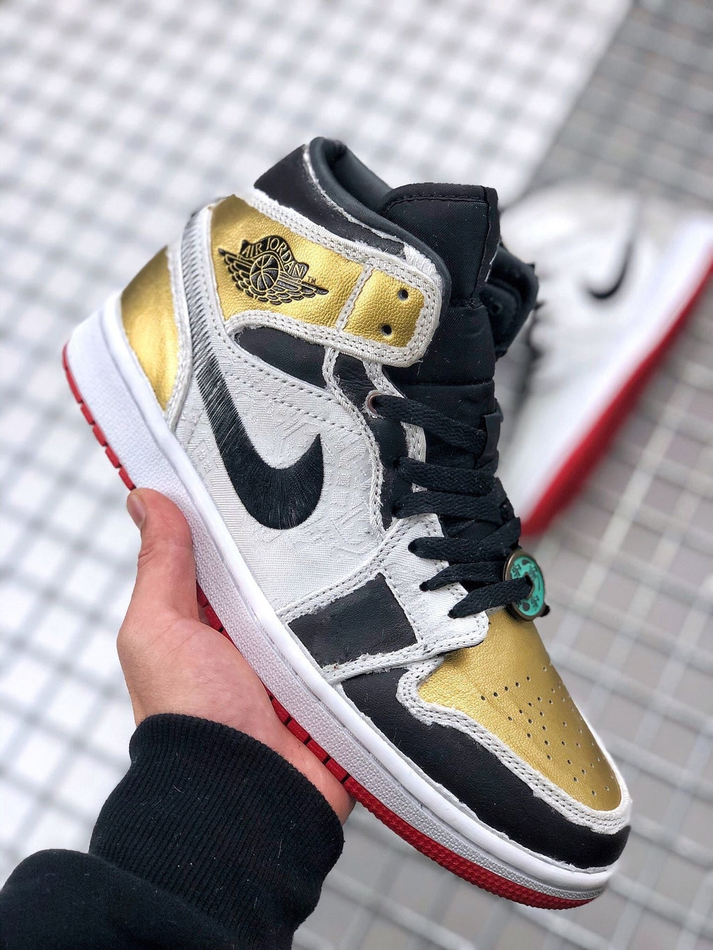 Air Jordan 1 Mid Edison Chen White Silk CU2804-100 Sneakers