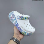 Crocs Classic Platform Clogs with Butterfly Print