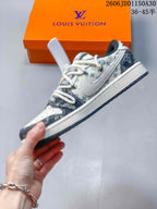Jordan Air Jordan 1 Low Style Sneakers, Monogram Denim