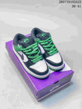 Nike SB Dunk Low Pro Sneakers Black White Green 2607YD102A22