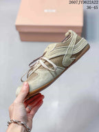 Miu Miu Gymnasium Low-Top Sneakers Beige 712520WPR