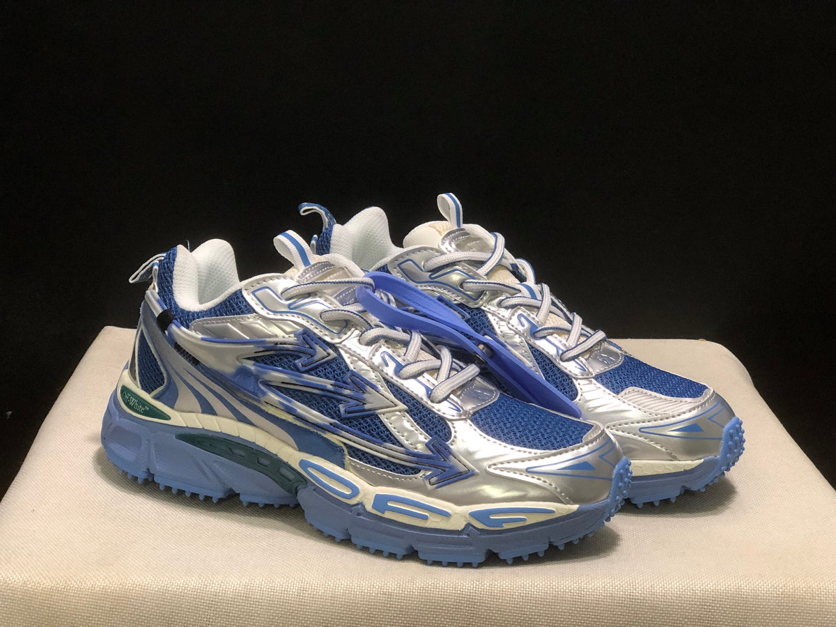 Off-White Be Right Back Sneakers Blue White Silver