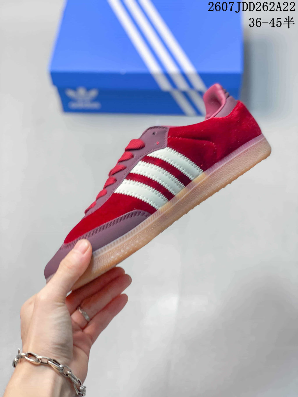 adidas Originals Samba Vegan OG Sneakers Burgundy White