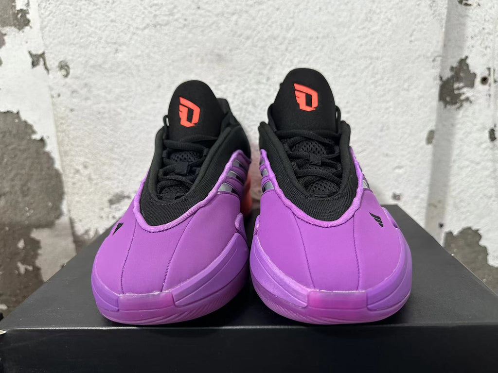 adidas Dame 9 Basketball Shoes in Purple, Black and Coral