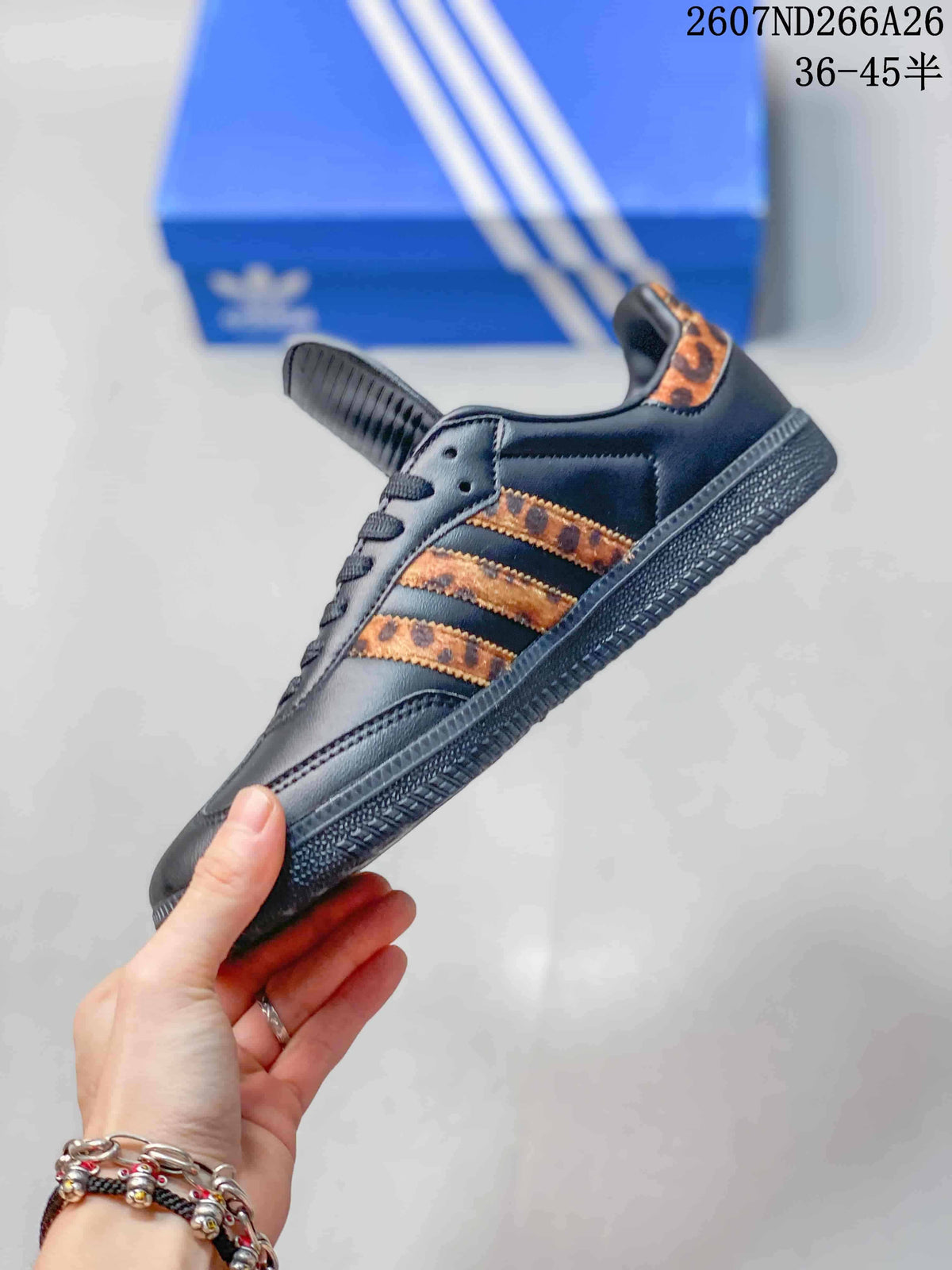 adidas Originals Samba OG Black Sneakers with Patterned Stripes