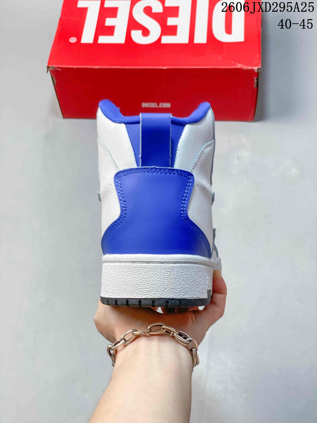 Diesel S-Ukiyo High-Top Sneakers White Blue Y03363