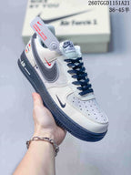 Nike Air Force 1 Low White and Navy Sneakers 2607GGD1151A21