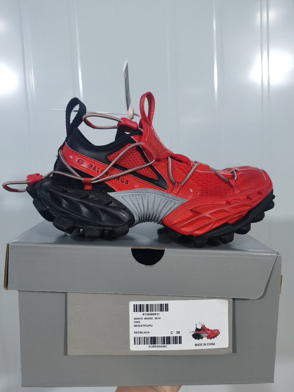 Balenciaga Hike Sneakers Red Black 6010