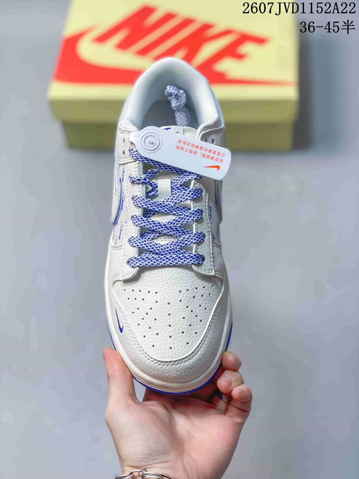Nike Dunk Low Retro x IP White Blue Sneakers 2607JVD1152A22