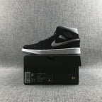 Air Jordan 1 Mid Black Grey Red Sneakers 554724-060