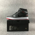 Air Jordan 1 Mid Black Red White High-Top Sneakers