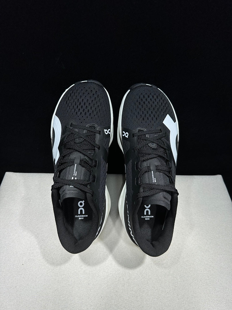 On Cloudboom Max Running Shoes, Black/White