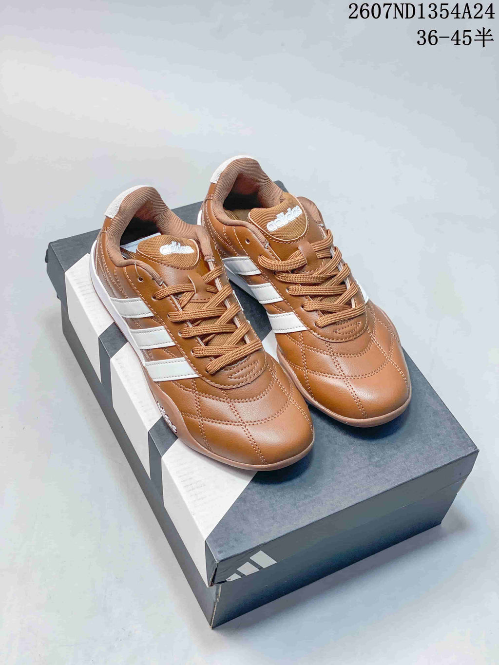 adidas Adipista Brown and White Casual Trainers
