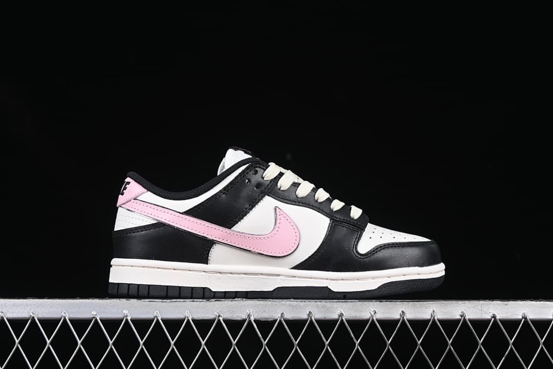 Nike SB Dunk Low Black White Pink Bow Sneakers