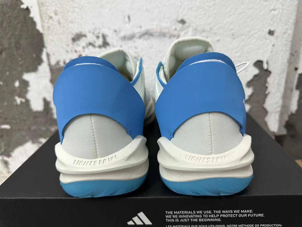 Adidas Adizero White and Blue Sneakers