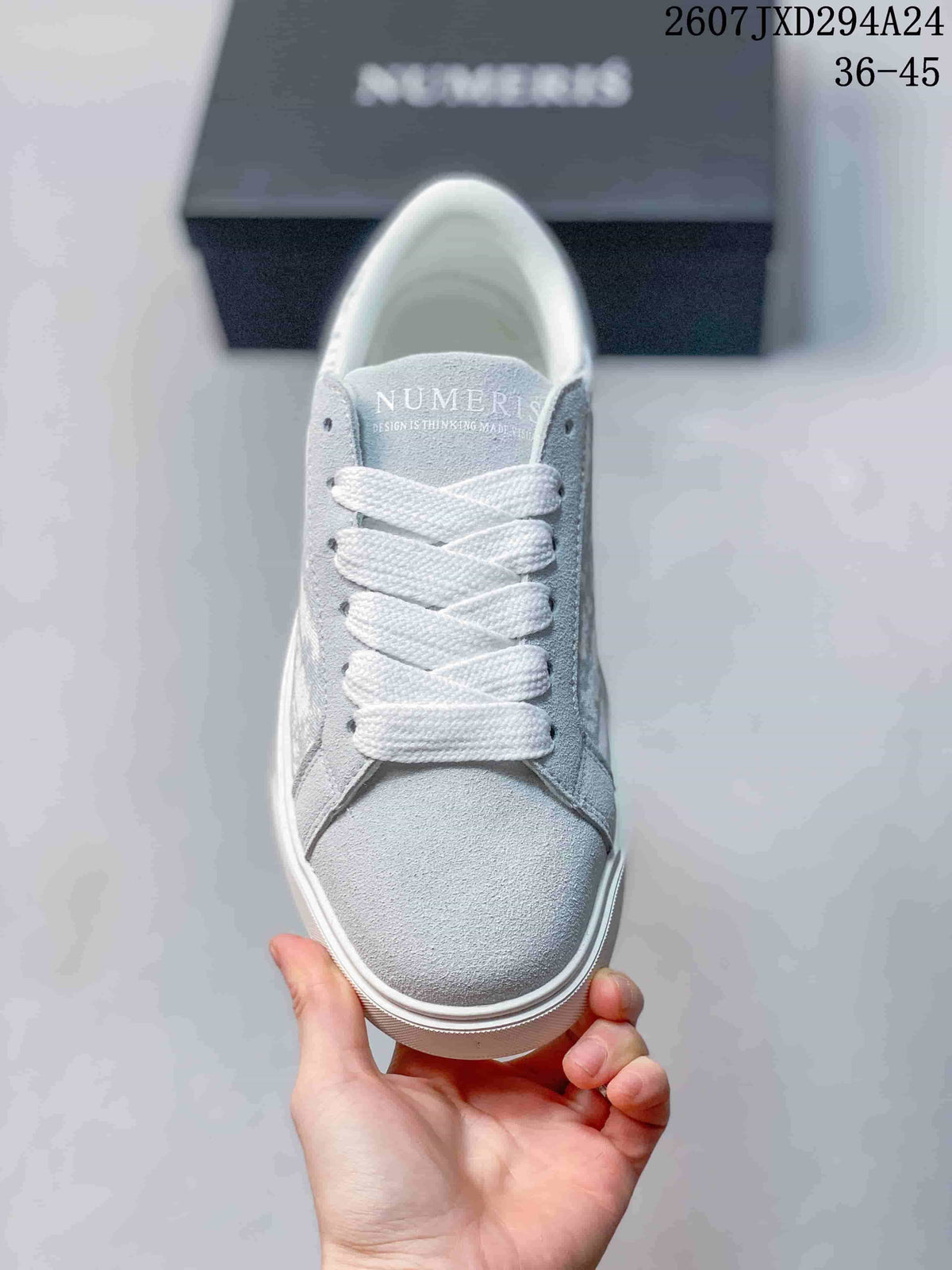 NUMERIS 2607JXD294A24 Light Gray Low-Top Sneakers