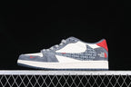 Jordan 1 Low OG SP Low-Top Sneakers in Grey, White and Red