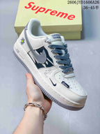 Nike Air Force 1 '07 Low NBA Warriors White Blue Gold