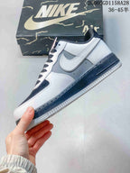 Nike Air Force 1 Low Stüssy-Style Black and White Sneakers