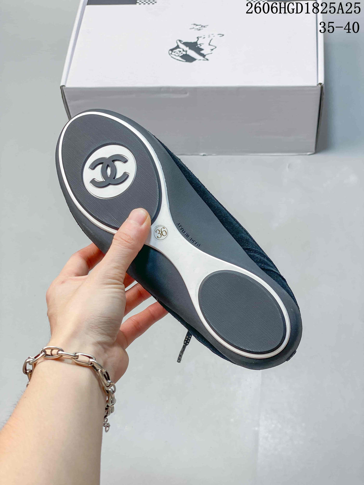 Chanel Black and White Low-Top Trainer