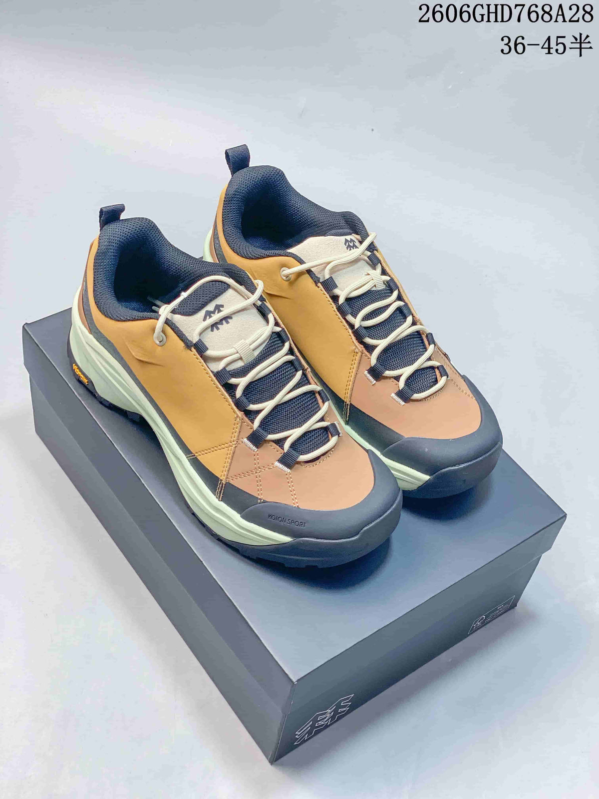 KOLON SPORT MA Approach MT Hiking Shoes – Mustard and Navy