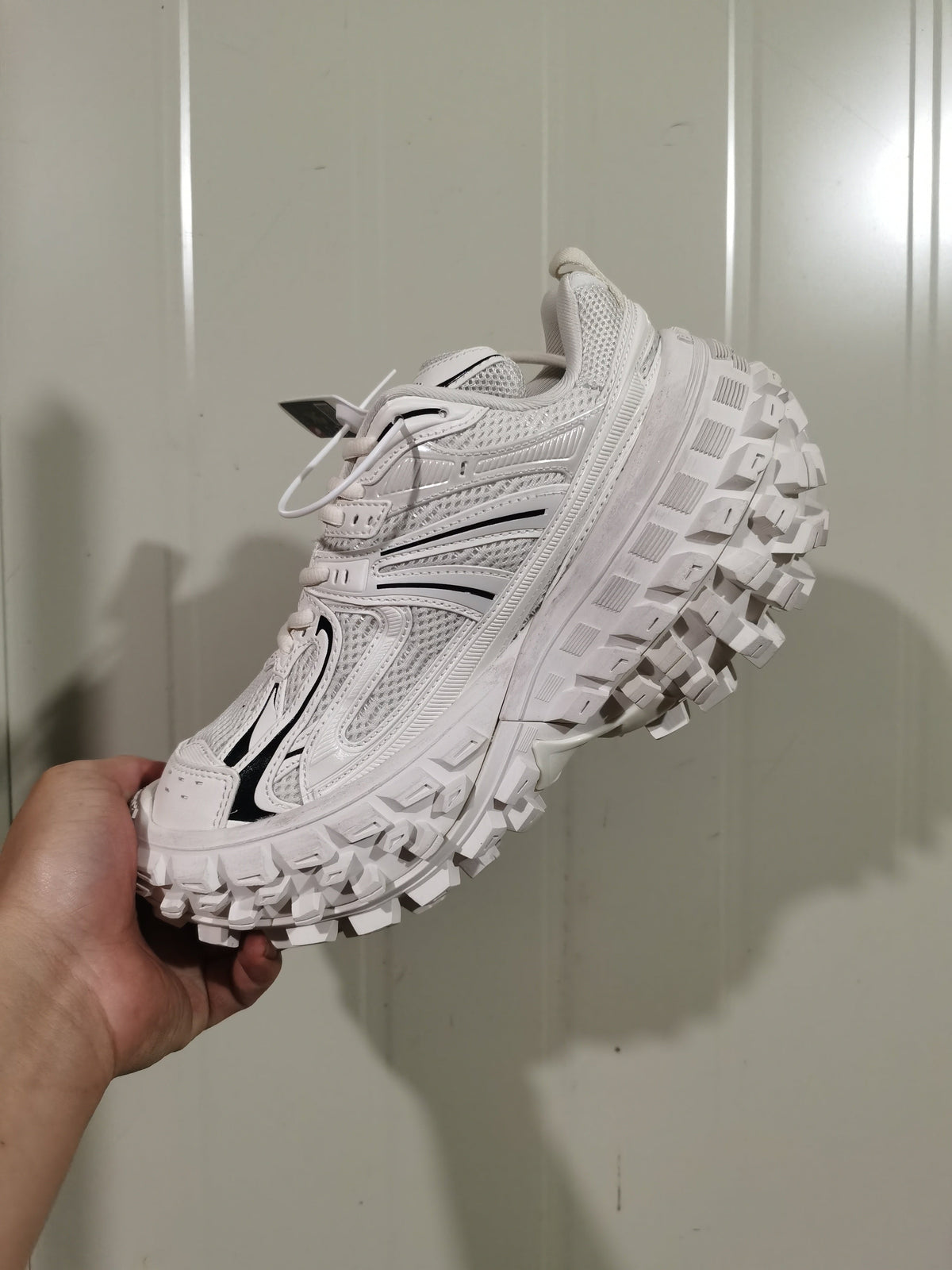 Balenciaga Defender 9110 White and Black Sneakers