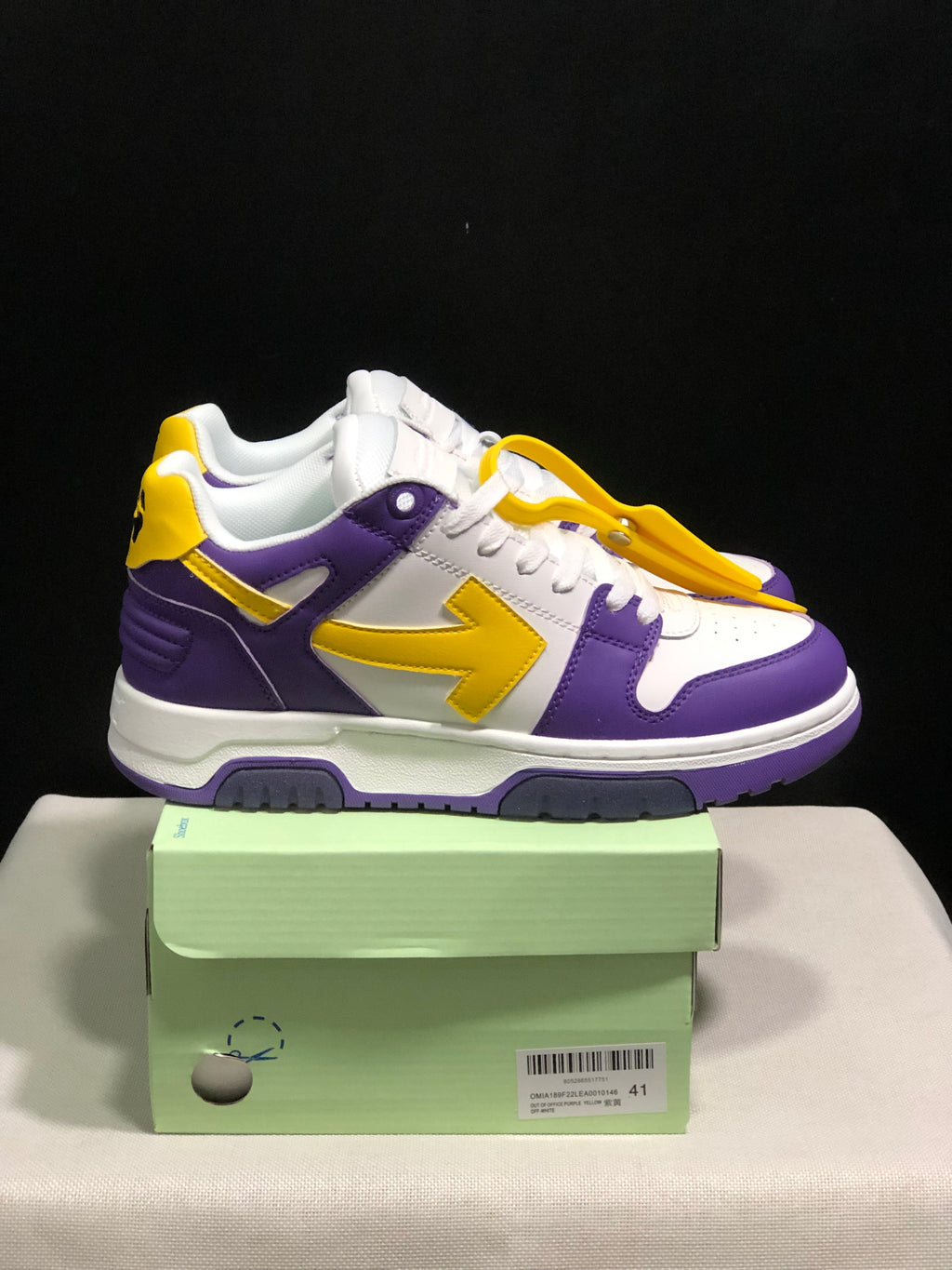 Off-White Out Of Office Low-Top Sneakers White Purple Yellow