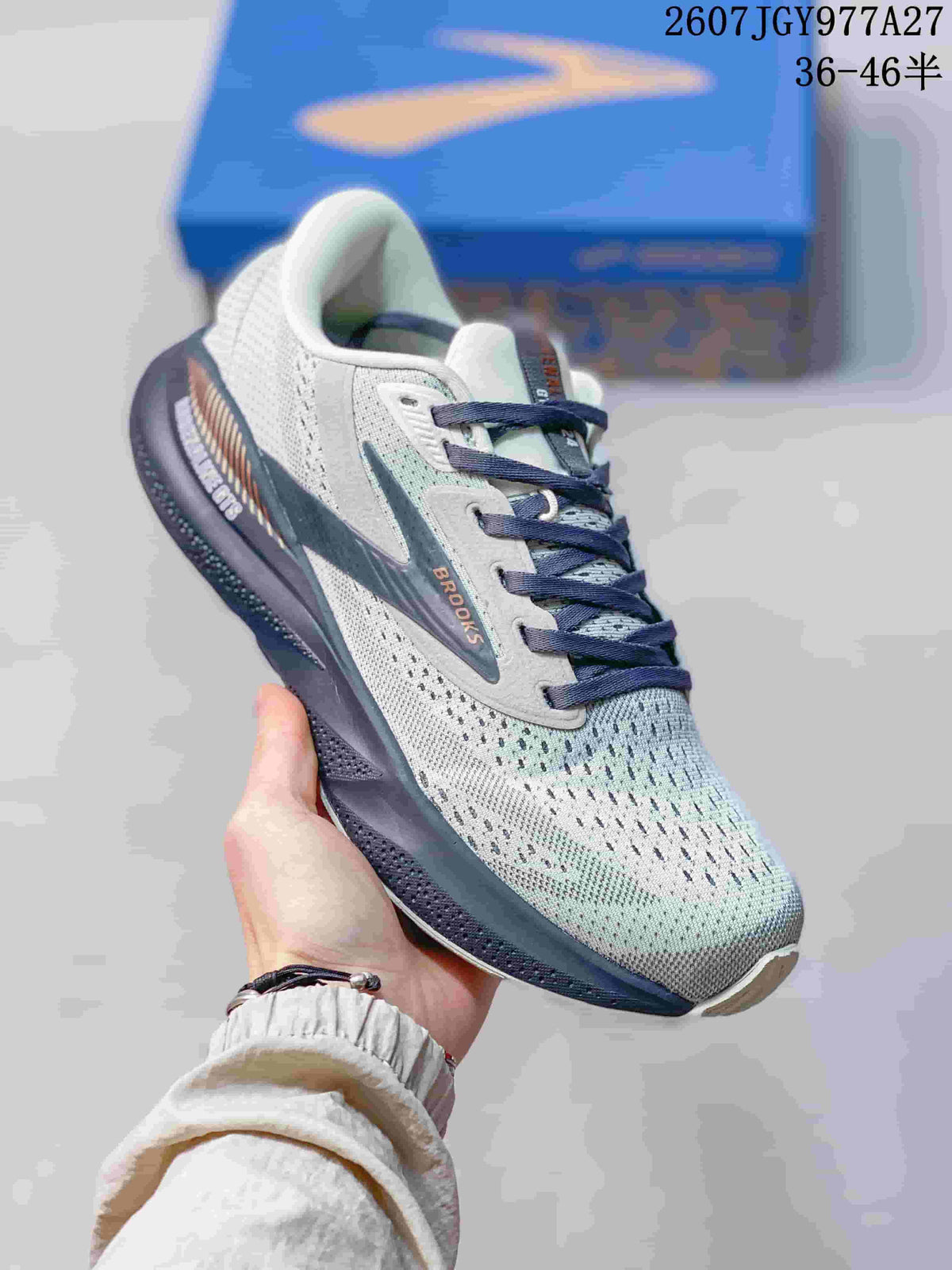 Brooks Glycerin Max Running Shoes Grey and Navy