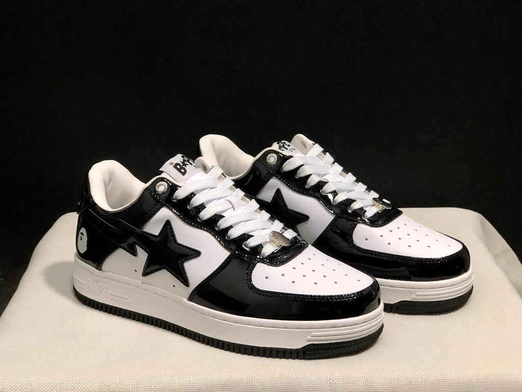BAPE Bape Sta Low Sneakers Black White