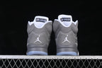 Air Jordan 5 High-Top Sneakers in Grey and White